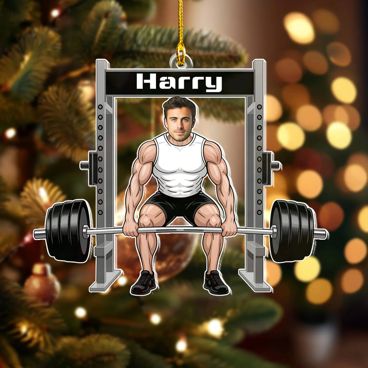 Deadlift Gymer Acrylic Ornament