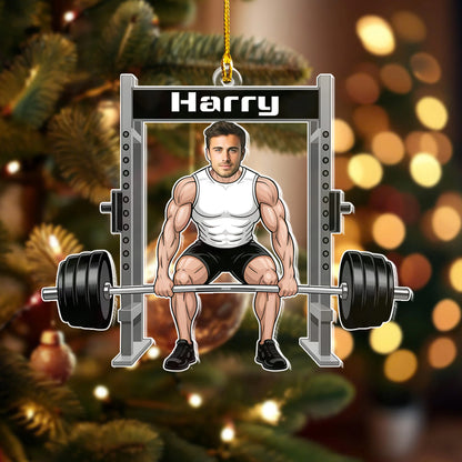 Deadlift Gymer Acrylic Ornament