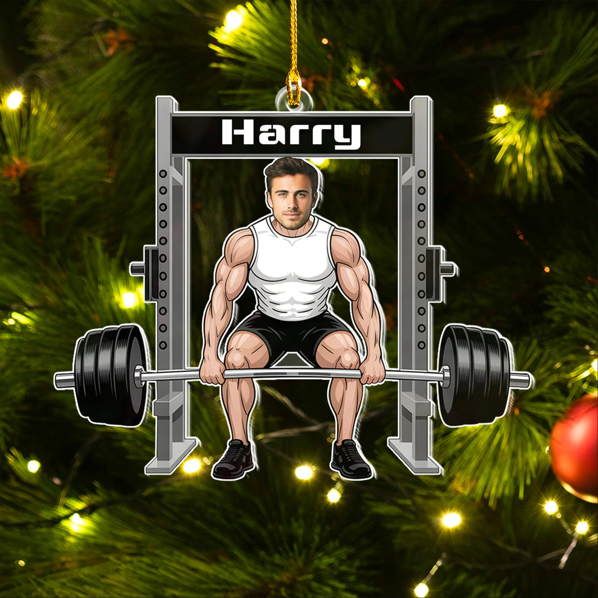 Deadlift Gymer Acrylic Ornament