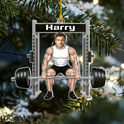 Deadlift Gymer Acrylic Ornament