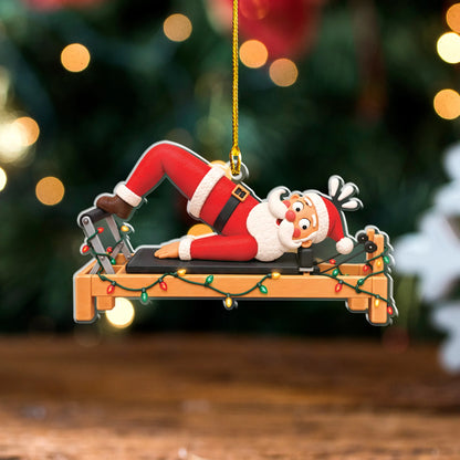 Santa Bridge On Reformer 2D Flat Ornament