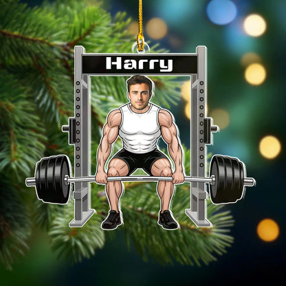 Deadlift Gymer Acrylic Ornament