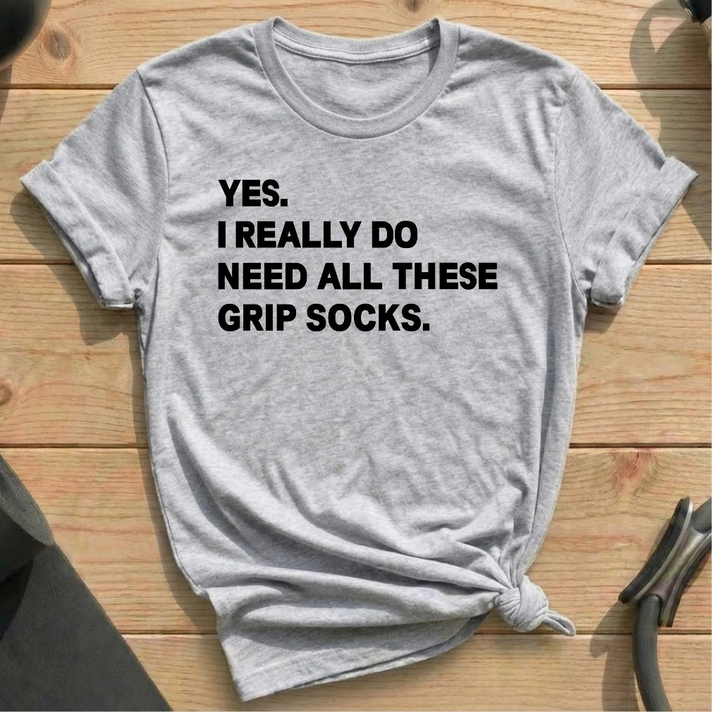 All These Grip Socks T-shirt - in MindCloth Pilates Tshirt Collection