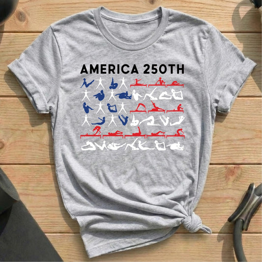 America 250th Flag Pose T-shirt
