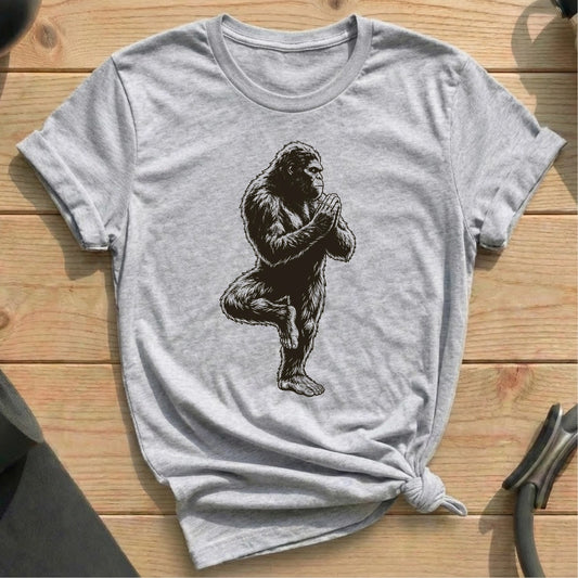 Bigfoot In Tree Pose T-shirt
