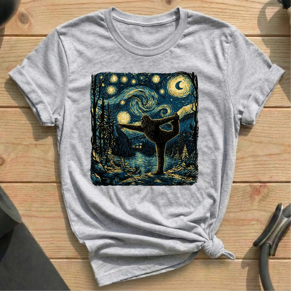 Bigfoot Starry Yoga T-shirt