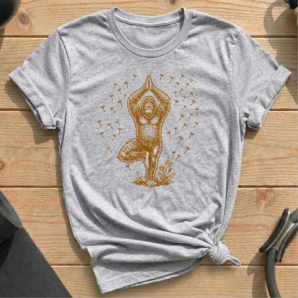 Bigfoot Tree Pose In Peace T-shirt