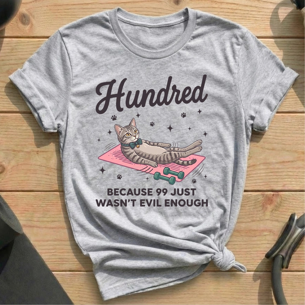 Hundred Kitty T-shirt - in MindCloth Pilates Tshirt Collection