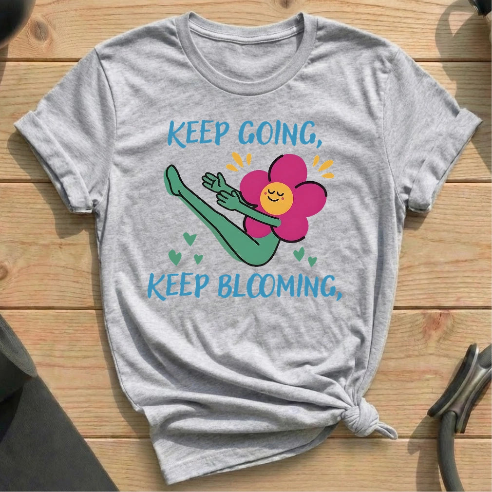 Keep Blooming T-shirt - in MindCloth Pilates Tshirt Collection