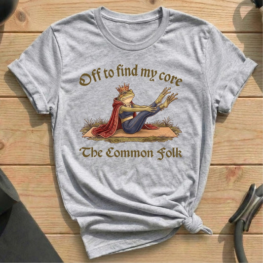 Off To Find My Core T-shirt - in MindCloth Pilates Tshirt Collection