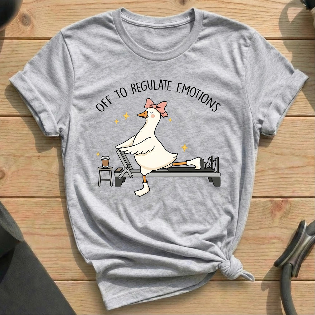 Off To Regulate Emotions T-shirt - in MindCloth Pilates Tshirt Collection