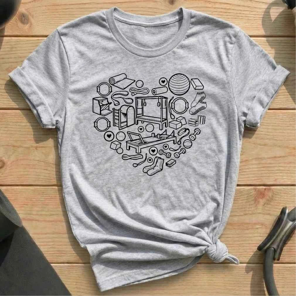 Pilates Tools Heart T-shirt