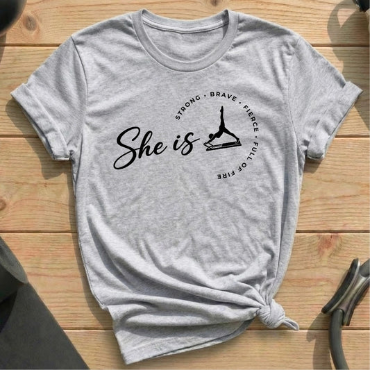 She is T-shirt - in MindCloth Pilates Tshirt Collection