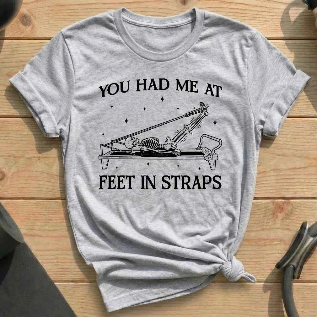 Skeleton Feet in Straps T-shirt