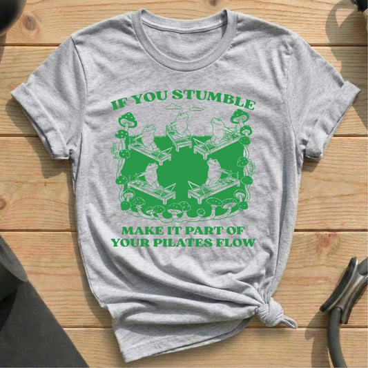 Stumble Flow T-shirt - in MindCloth Pilates Tshirt Collection