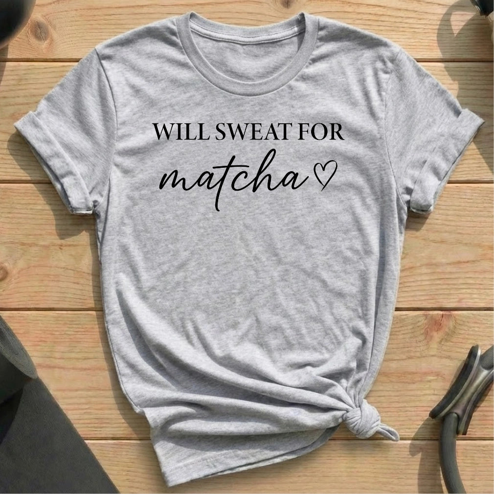 Sweat For Matcha T-shirt - in MindCloth Pilates Tshirt Collection