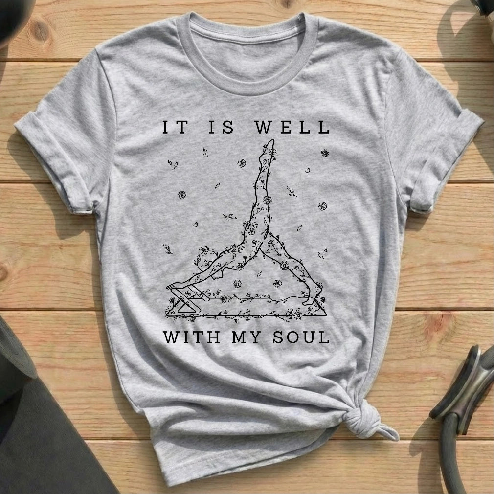 Well With My Soul T-shirt - in MindCloth Pilates Tshirt Collection