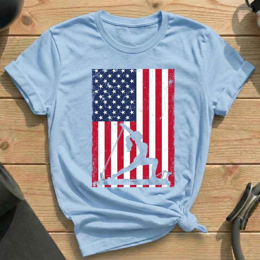 American Flag Pilates T-shirt
