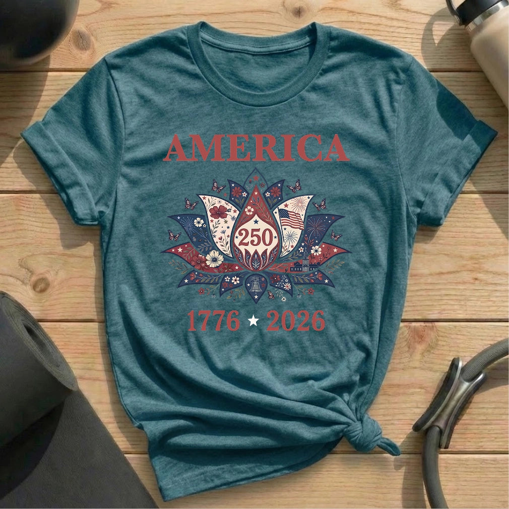 America 250th Yoga T-shirt
