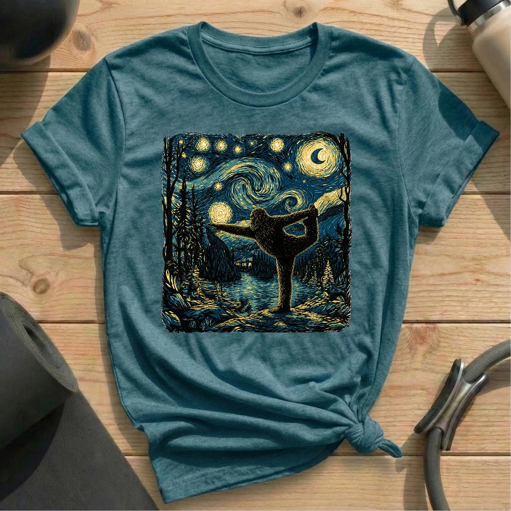 Bigfoot Starry Yoga T-shirt