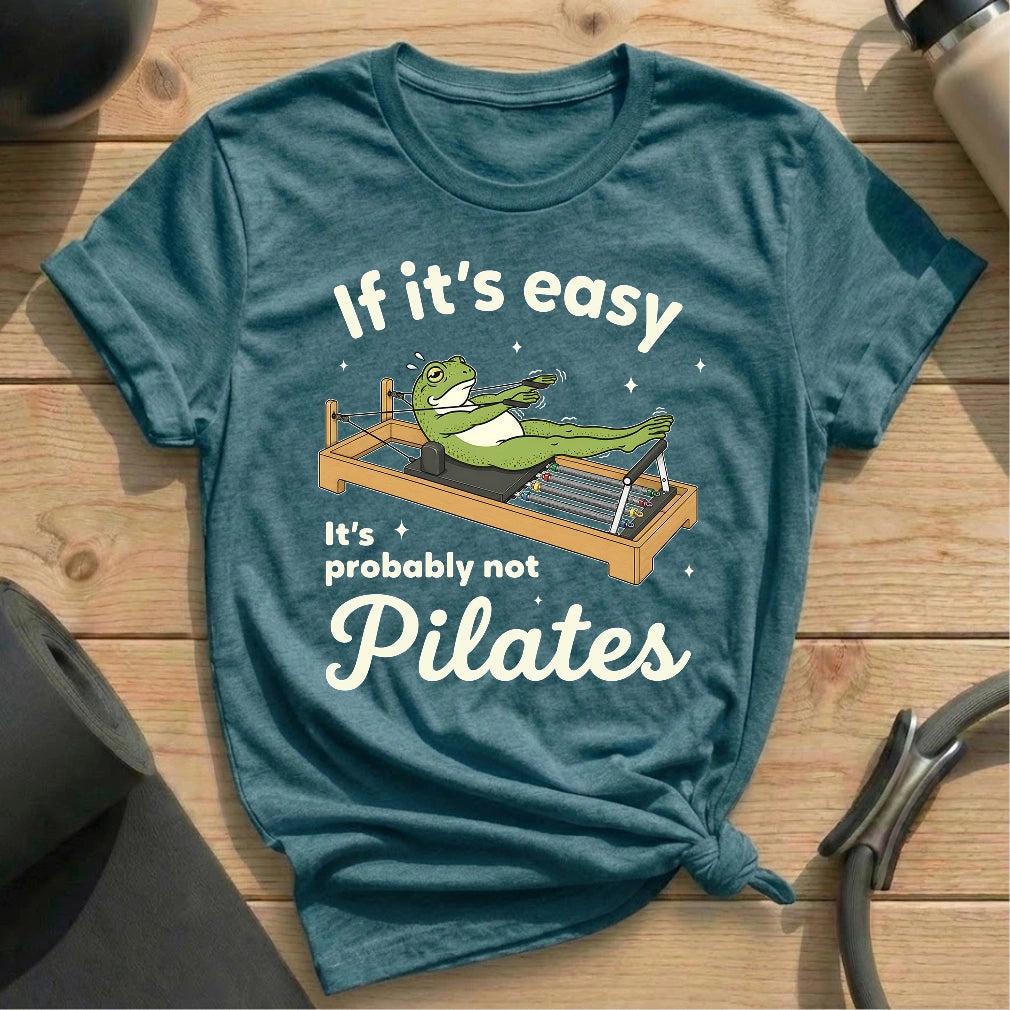 Frog Pilates Not Easy T-shirt - in MindCloth Pilates Tshirt Collection