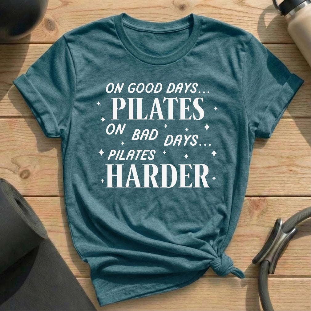 Good Days Bad Days Pilates T-shirt - in MindCloth Pilates Tshirt Collection