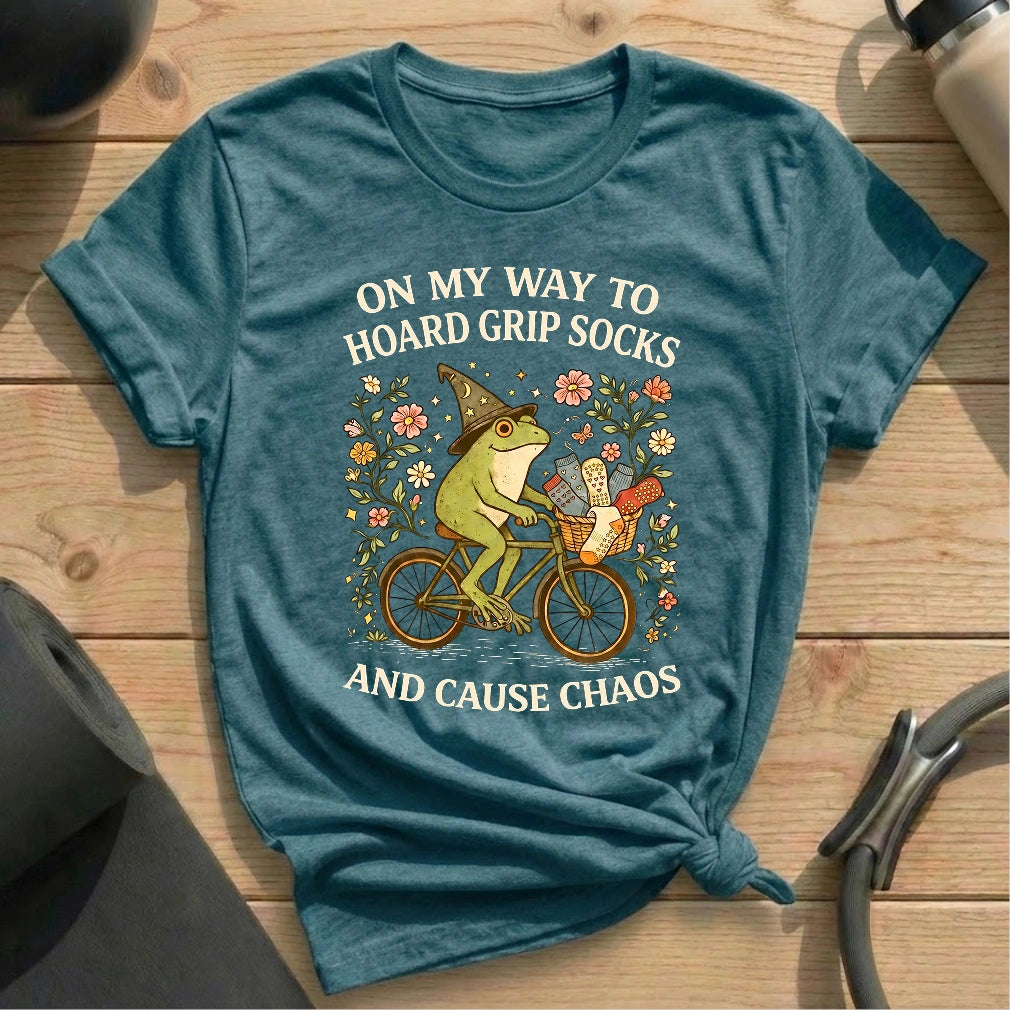 Hoard Grip Socks T-shirt - in MindCloth Pilates Tshirt Collection