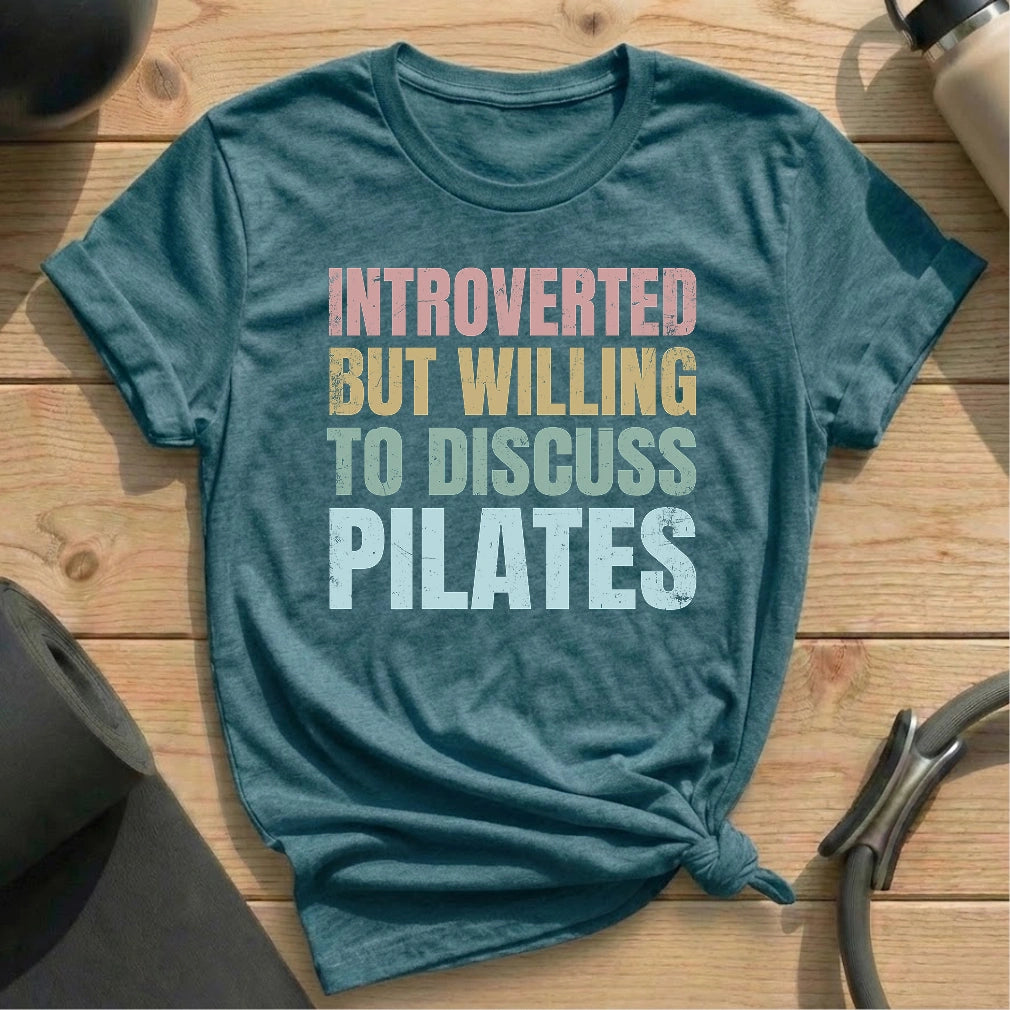 Introverted But Pilates T-shirt - in MindCloth Pilates Tshirt Collection