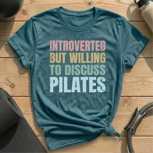 Introverted But Pilates T-shirt - in MindCloth Pilates Tshirt Collection