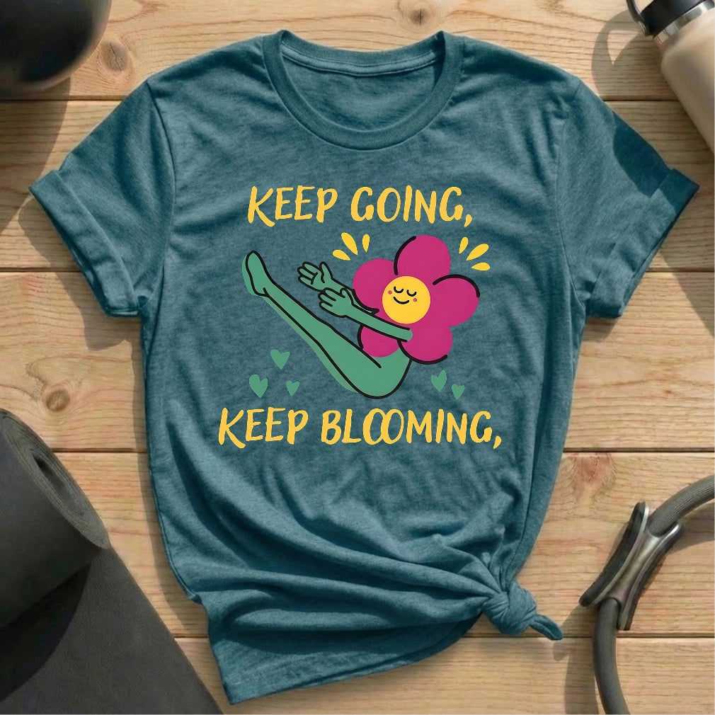 Keep Blooming T-shirt - in MindCloth Pilates Tshirt Collection