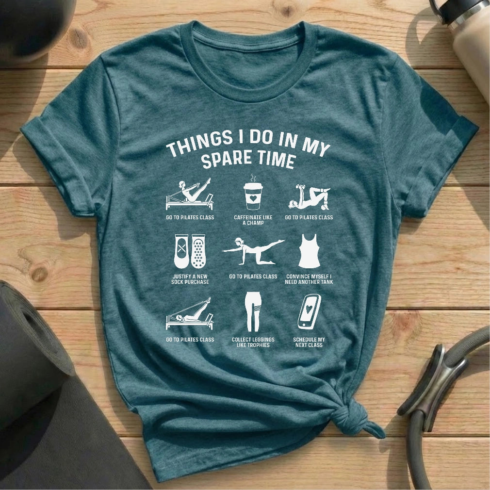 My Spare Time T-shirt - in MindCloth Pilates Tshirt Collection