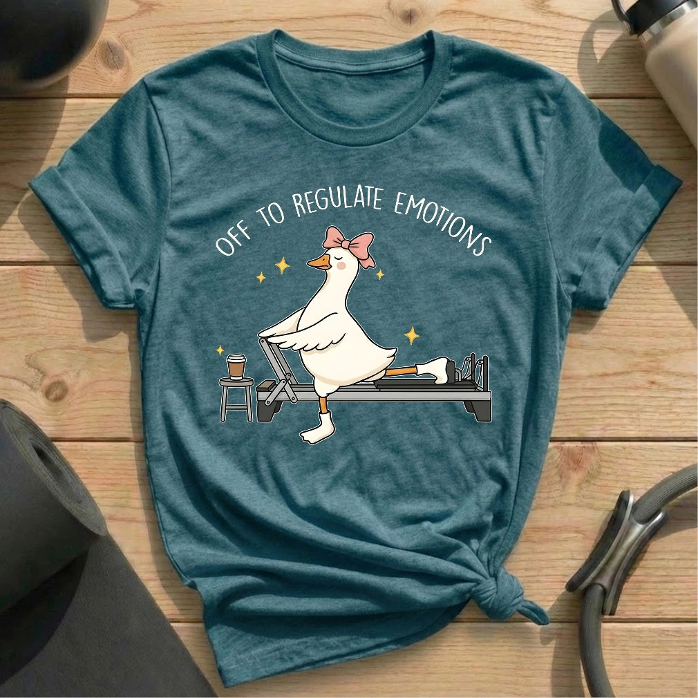 Off To Regulate Emotions T-shirt - in MindCloth Pilates Tshirt Collection