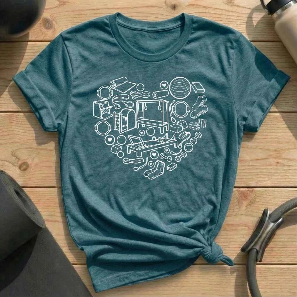 Pilates Tools Heart T-shirt