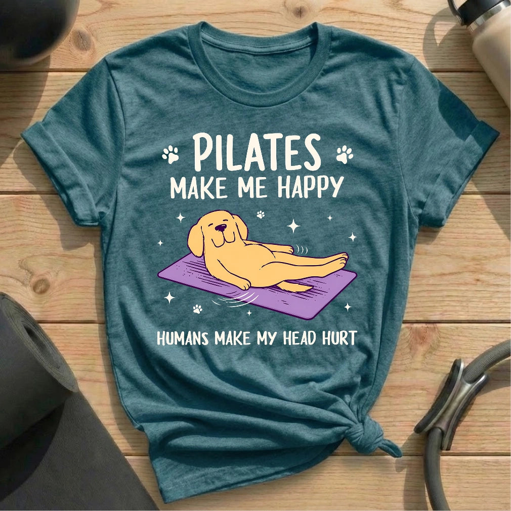 Pilates Make Me Happy T-shirt - in MindCloth Pilates Tshirt Collection