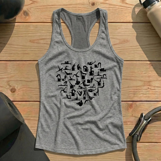 Pilates Poses Heart Tank Top