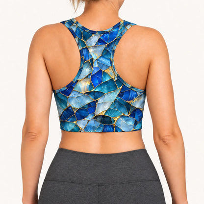 Golden Kintsugi Racer Back Bra