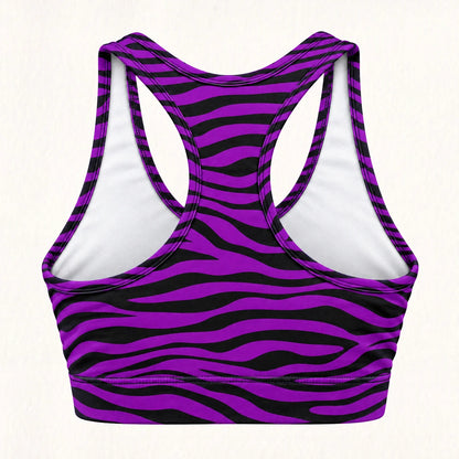 Purple Zebra Racer Back Bra