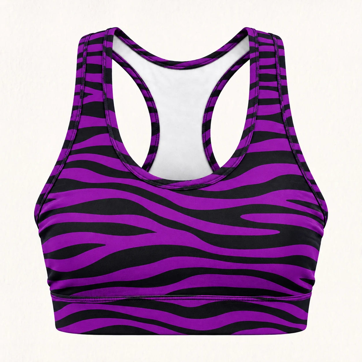 Purple Zebra Racer Back Bra