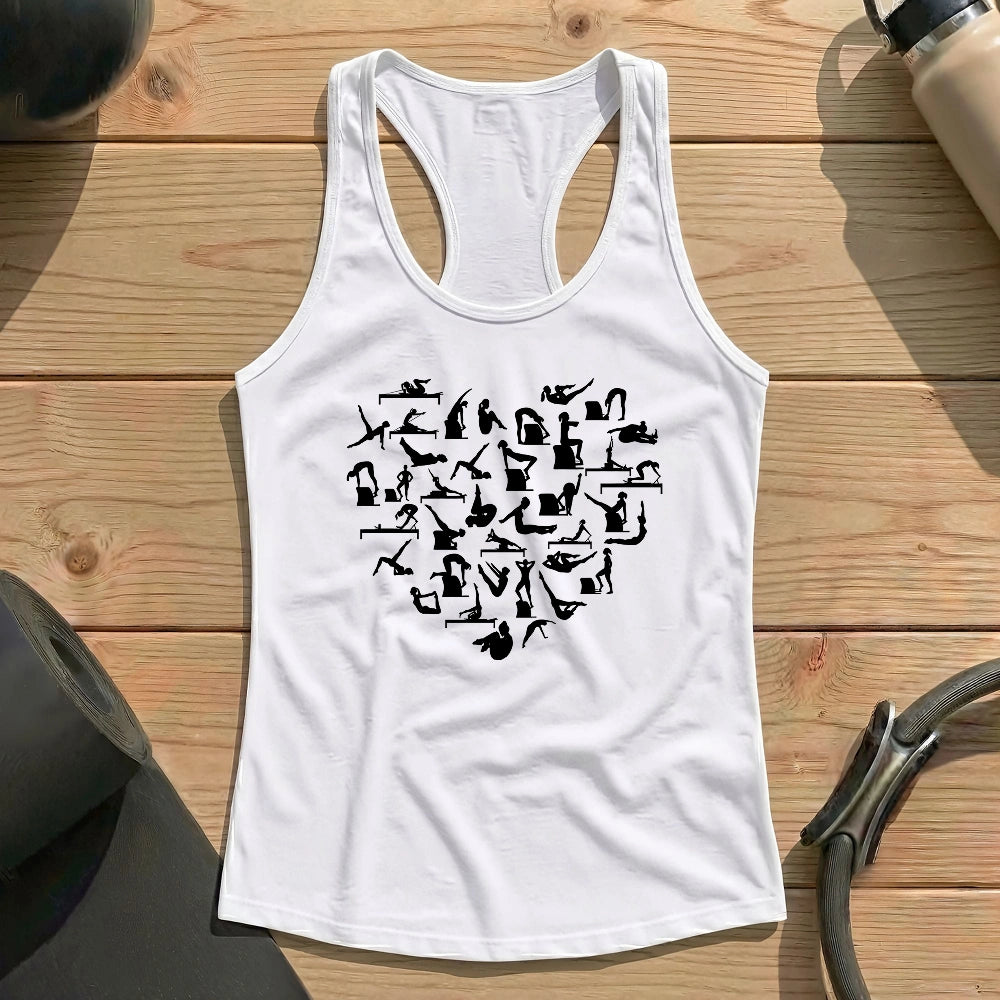Pilates Poses Heart Tank Top