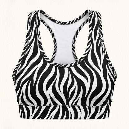 Wild Zebra Racer Back Bra