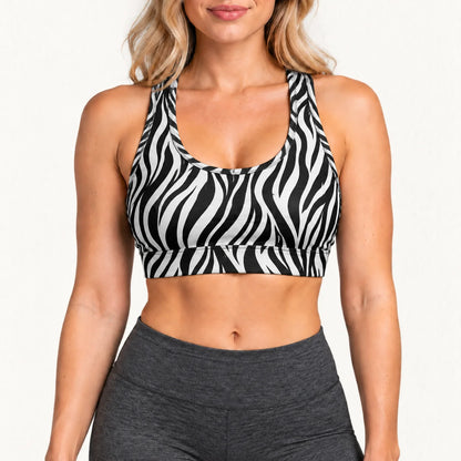Wild Zebra Racer Back Bra