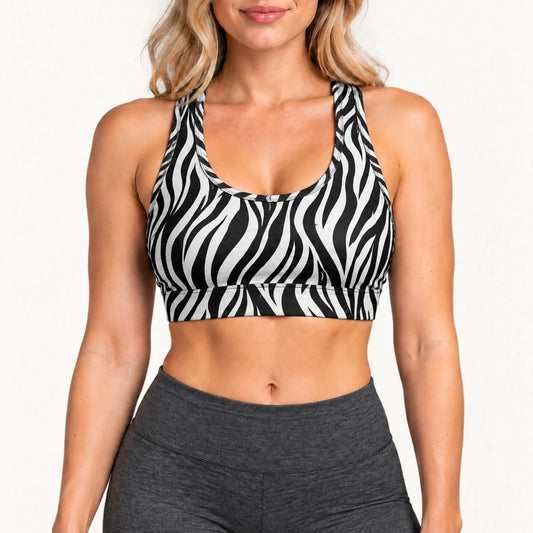 Wild Zebra Racer Back Bra