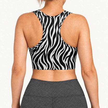 Wild Zebra Racer Back Bra