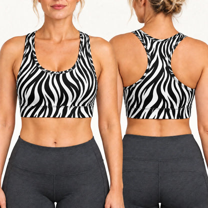 Wild Zebra Racer Back Bra