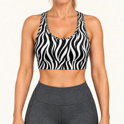 Wild Zebra Racer Back Bra