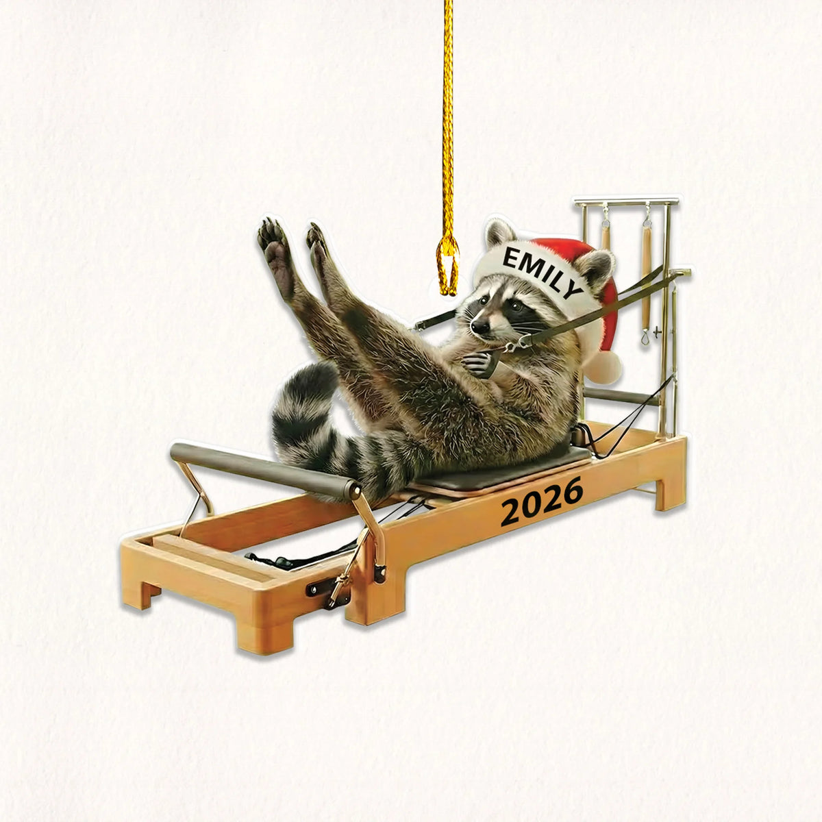Racoon Pilates Acrylic Ornament