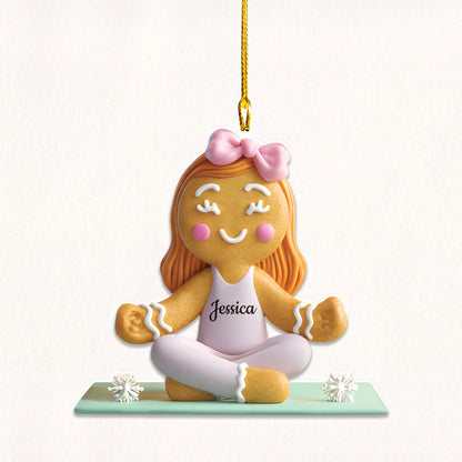 Gingerbread Yoga Acrylic Ornament
