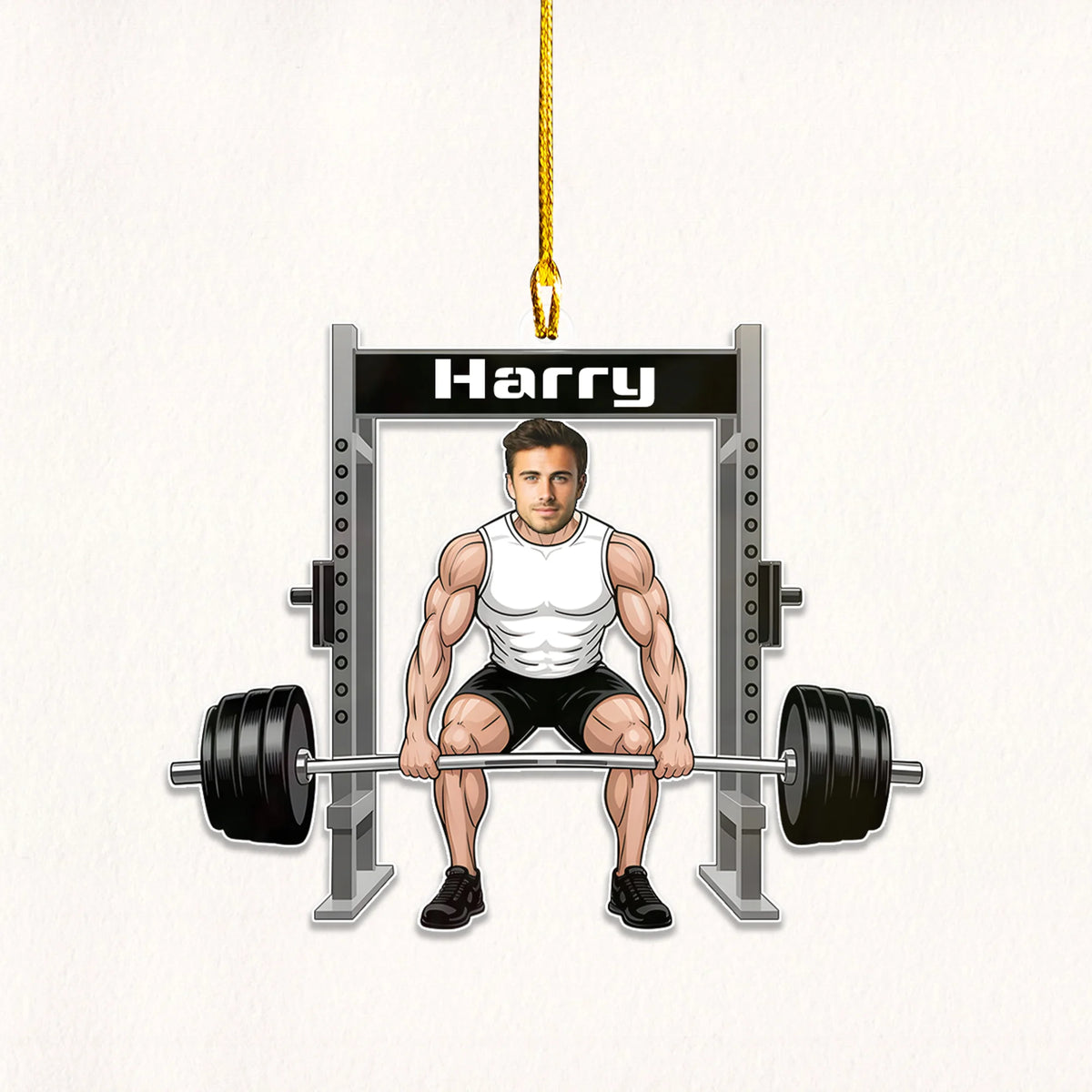 Deadlift Gymer Acrylic Ornament