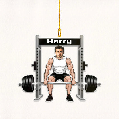 Deadlift Gymer Acrylic Ornament