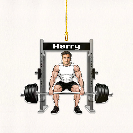 Deadlift Gymer Acrylic Ornament